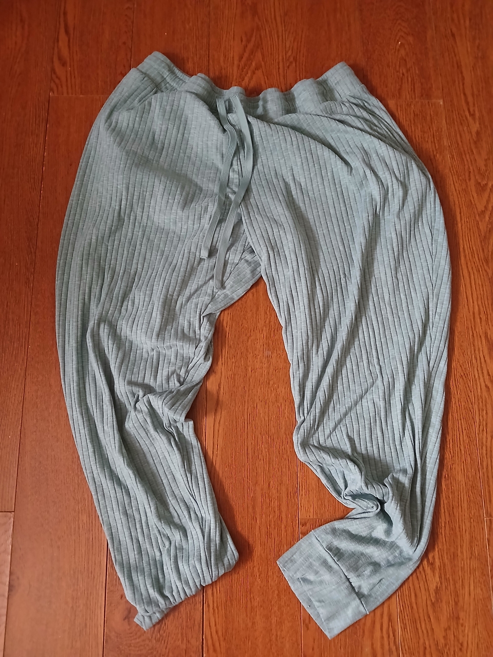 Womenβs Ribbed Lounge Pajama Pants in Turquoise